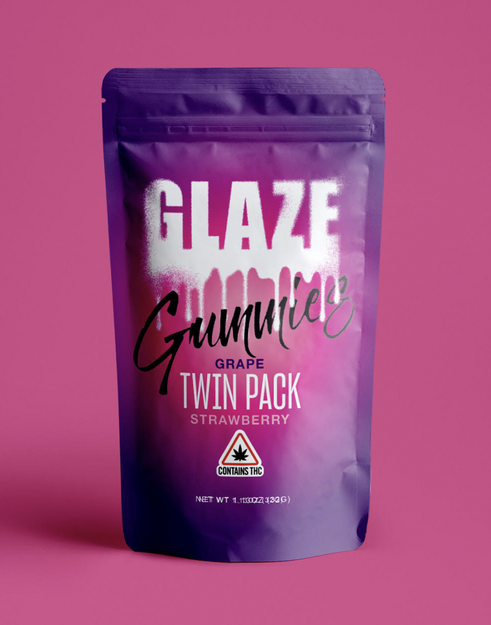 Glaze Strawberry & Grape Twin Pack Gummies