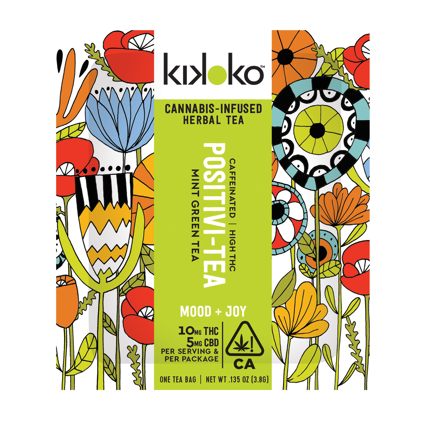 Kikoko Tea Positivi-Tea Single Pouch 1:2 CBD/THC