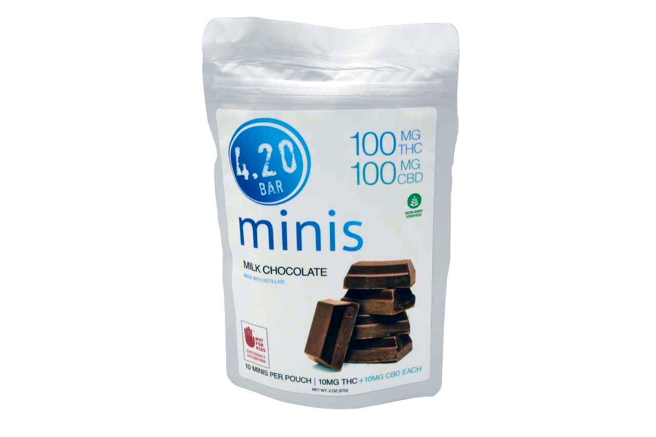 Evergreen Herbal 420 Bar Minis CBD 10 to 1 Milk Chocolate