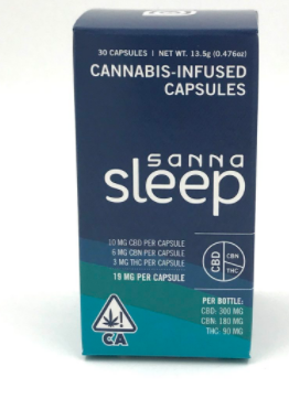 Buddies Sanna Sleep Gel Capsules 30pc CBD CBN THC