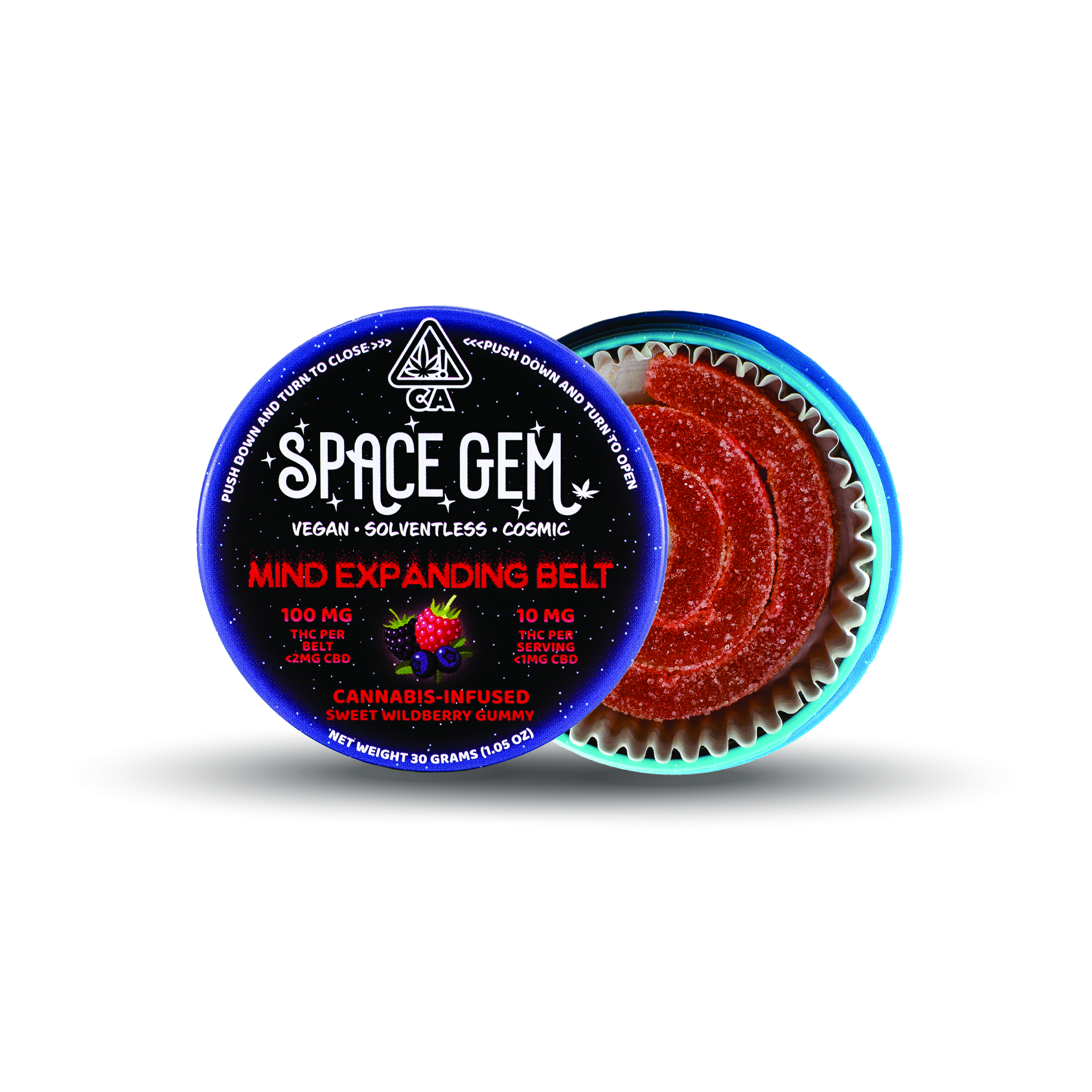 Space Gem Belt Gummies Sweet Wildberry Mind-Expanding Belt