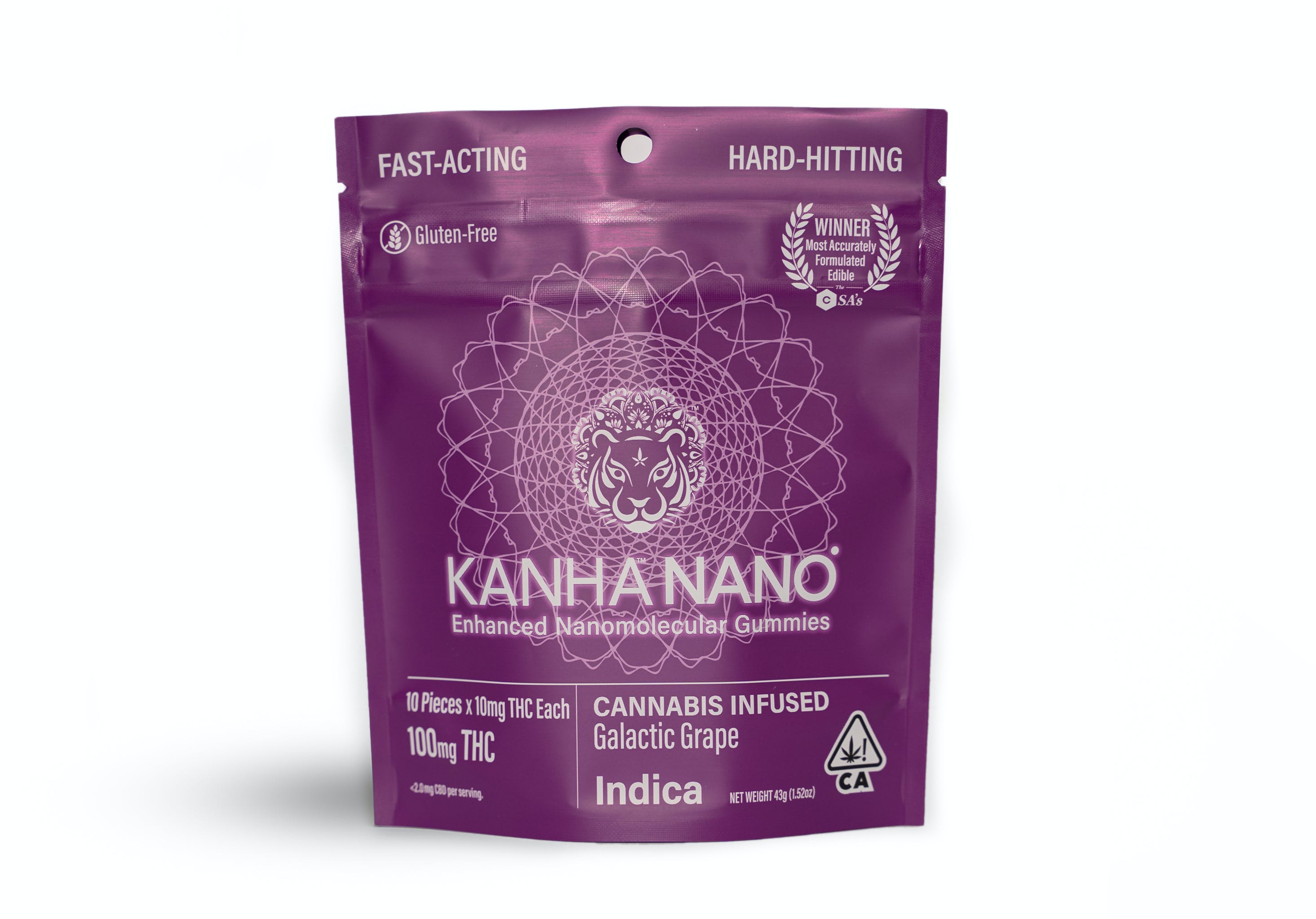 Kanha Nano Gummies Galactic Grape Indica