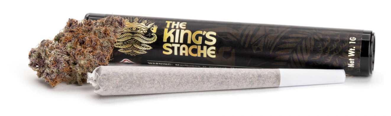 The King's Stache Grape Waves Pre-Roll