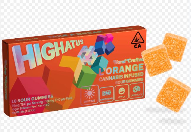 Highatus Sour Gummies 10Pk L'Orange