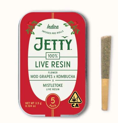Jetty Live Resin Pre Roll Mod Grapes X Kombucha x Mistletoke 5pk