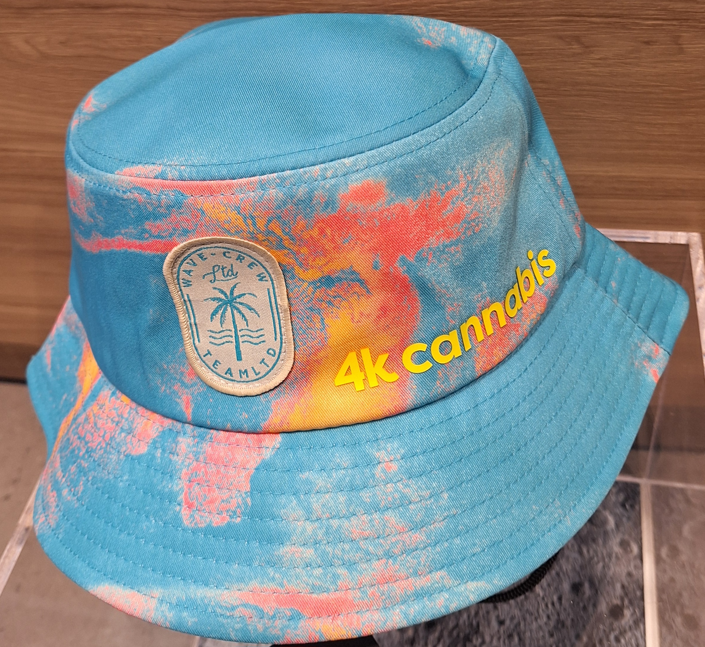 Bucket Hat  Teal, Pink & Yellow
