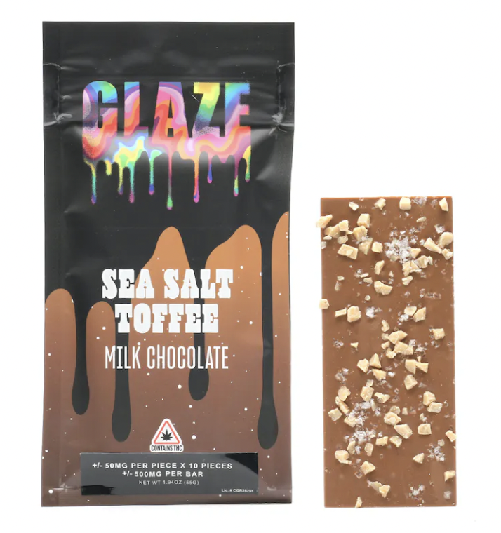 Glaze Milk Chocolate Sea Salt Toffee Bar