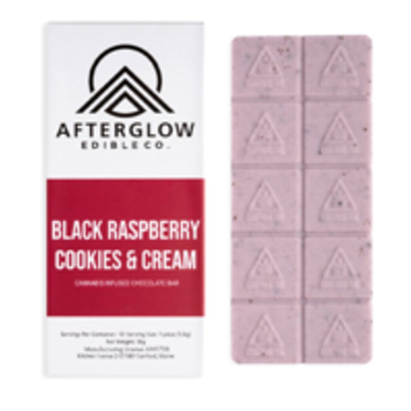 Afterglow Black Raspberry Cookies & Cream Bar